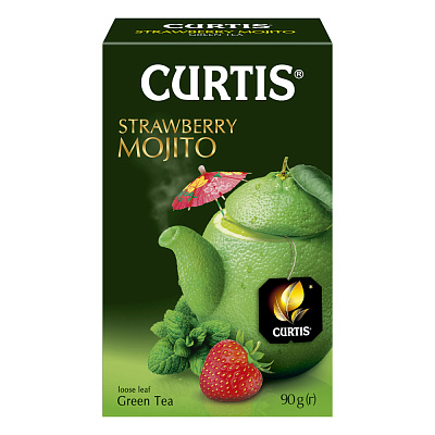 Чай Curtis "Strawberry Mojito" зелений ароматизований листовий 90 г