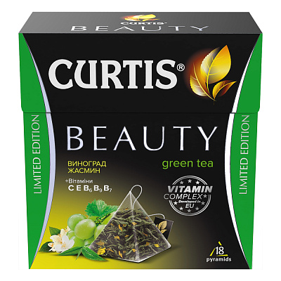 Чай Curtis "Beauty Green Tea" з вітамінами 18 пірамідок