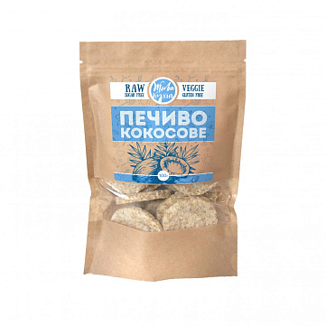 Печиво без цукру Жива Кухня "Кокосове", 100 г