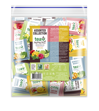 Набір чаю-ассорті Tea Moments "Assorted Collection" 50 сашетів г (5 смаків*10 саш), 84 г