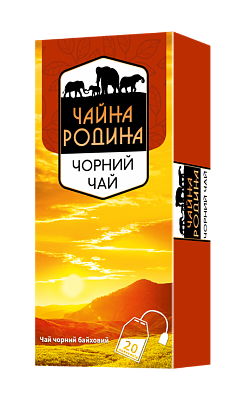 Чай Чайна родина "Чорний чай" чорний класичний, 20 пакетиків
