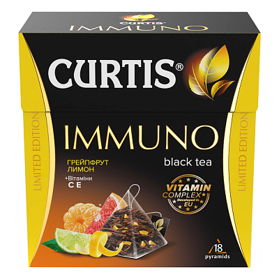 Чай Curtis "Immuno Black Tea" з вітамінами, 18 пірамідок