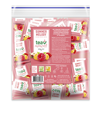 Чай Tea Moments "Summer Melody" фруктово-ягідний зі смаком малини, 50 сашетів